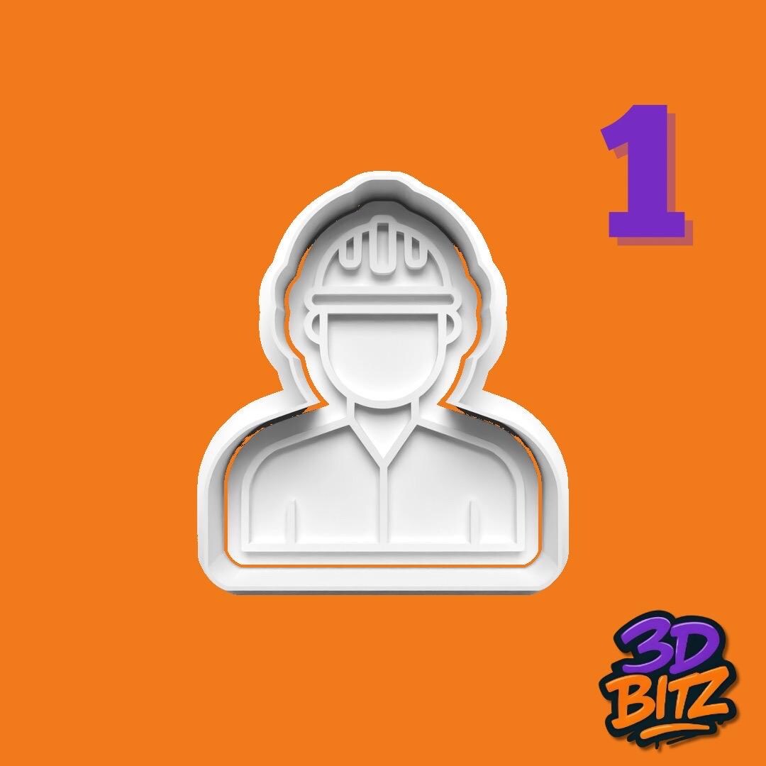 Construction / Builder Cookie Cookie Cutter & Embosser Set