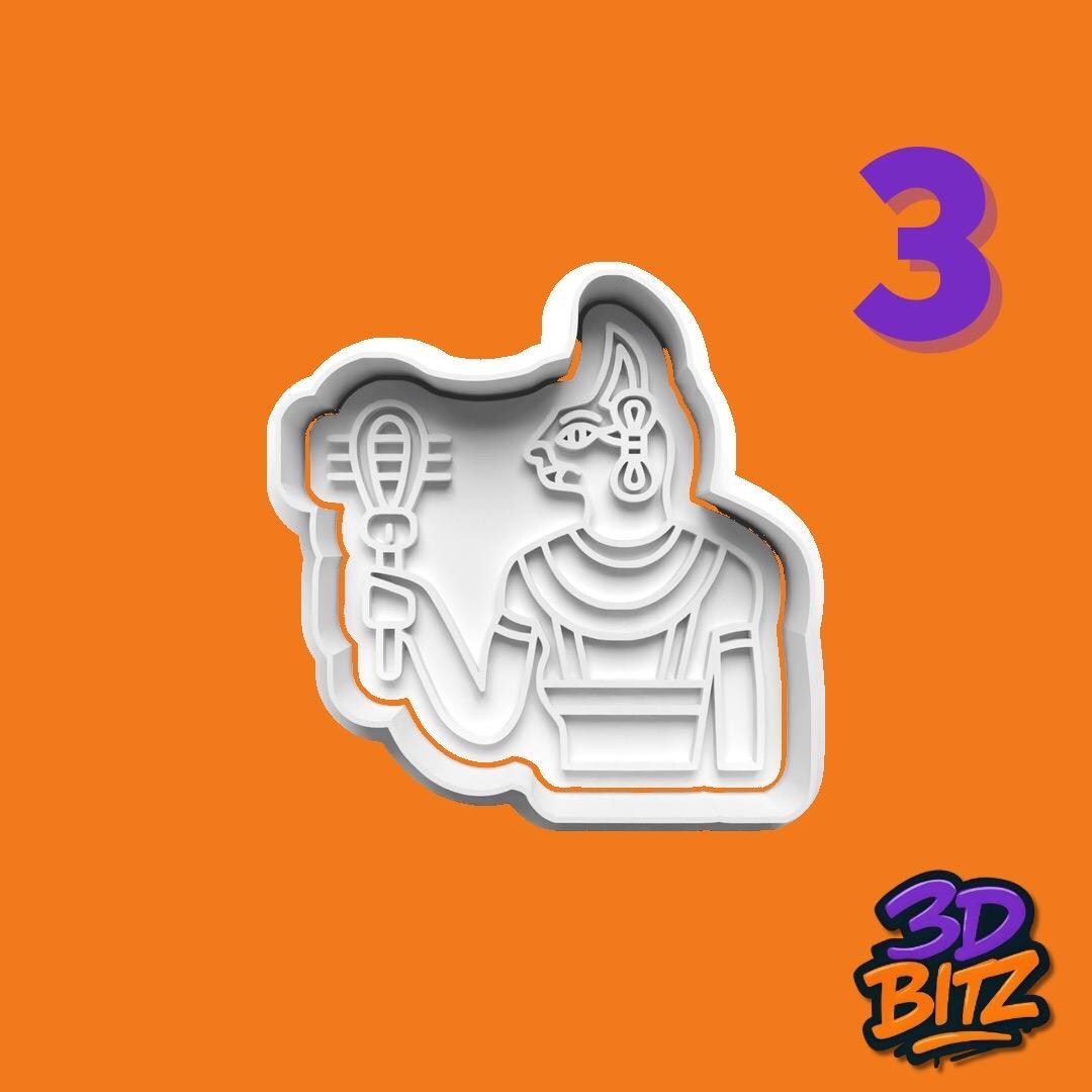 Egyptian Gods Cookie Cookie Cutter & Embosser Set