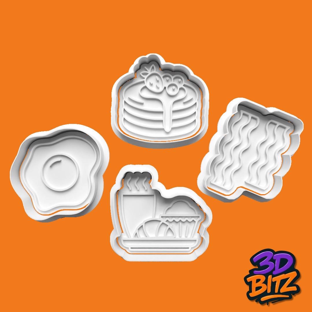 Breakfast Cookie Cookie Cutter & Embosser Set