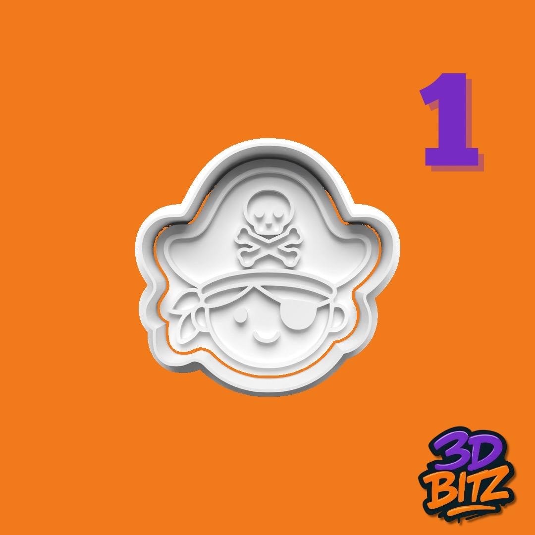 Pirate Cookie Cookie Cutter & Embosser Set