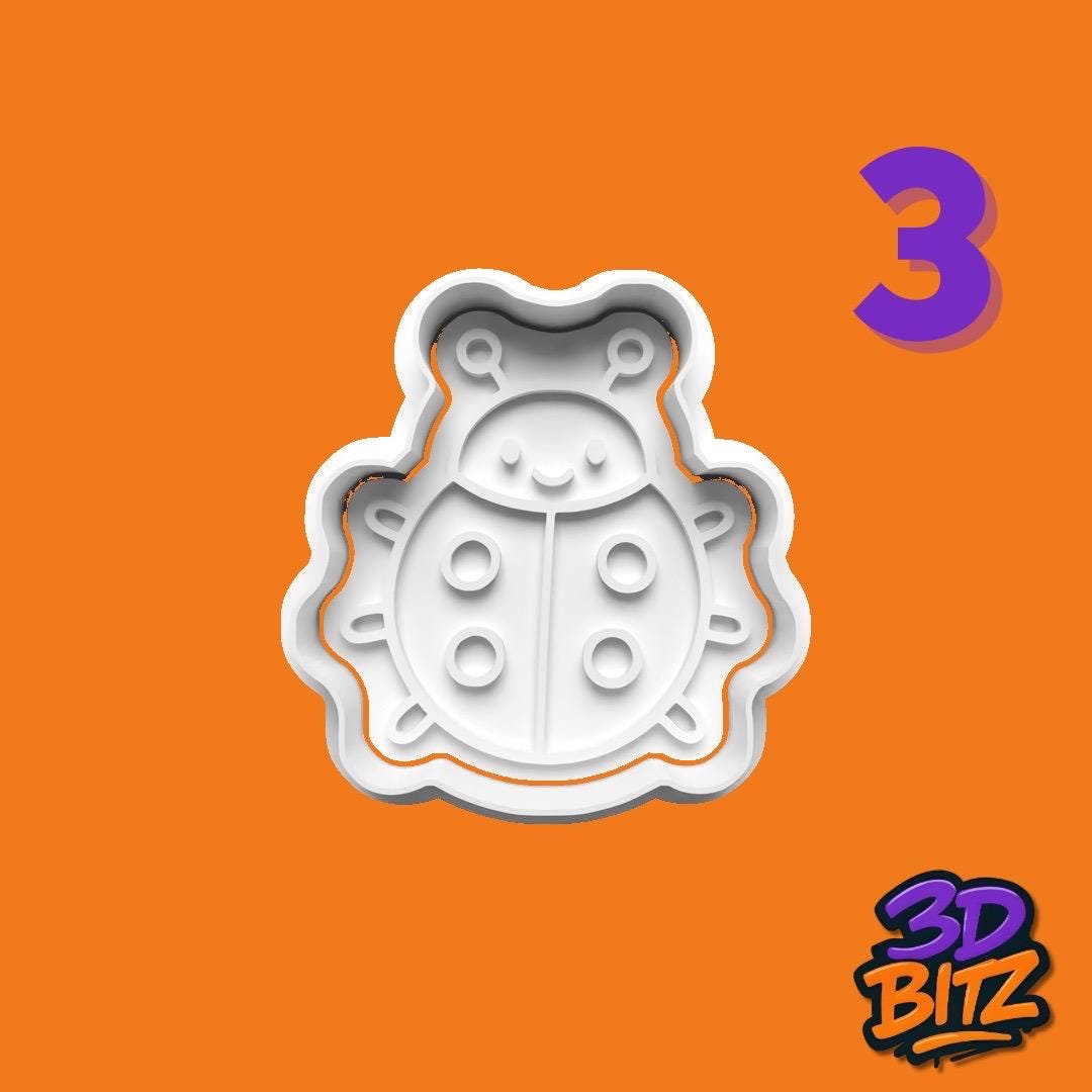 Cute Bugs Cookie Cookie Cutter & Embosser Set