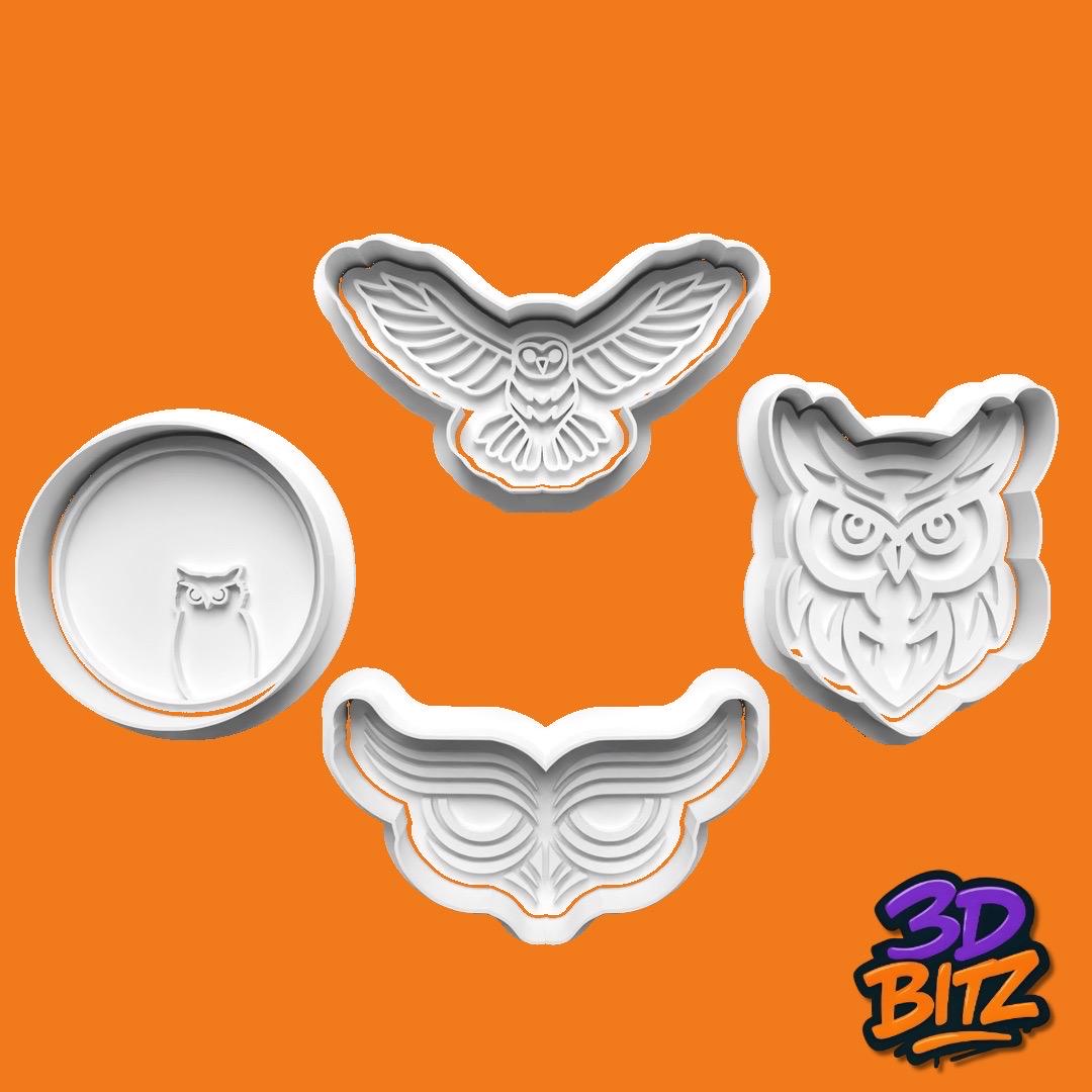 Owl Cookie Cookie Cutter & Embosser Set