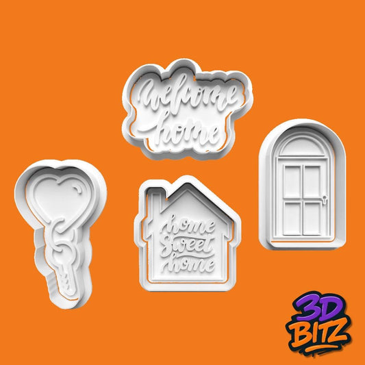 New Home Cookie Cookie Cutter & Embosser Set