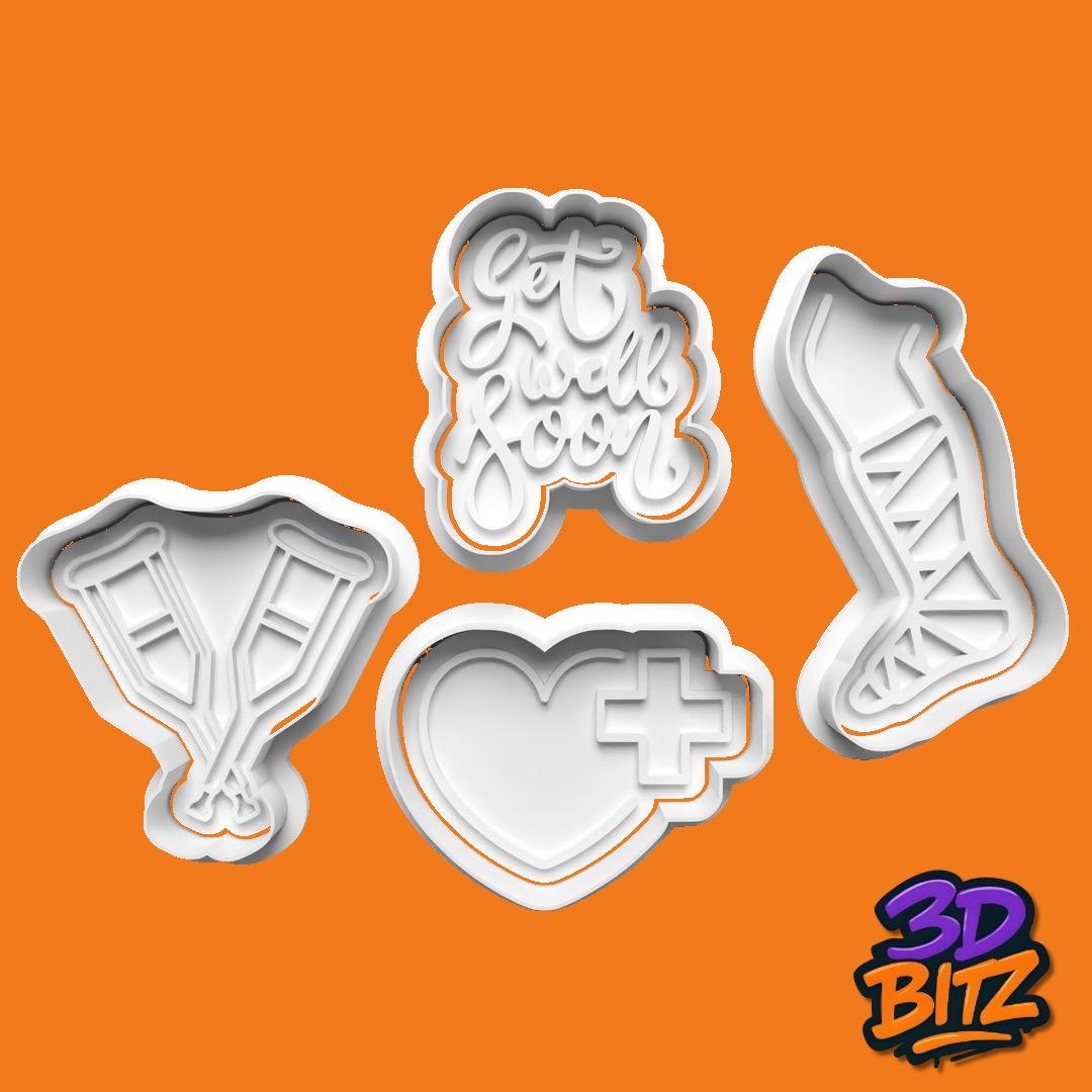 Get Well Soon Cookie Cookie Cutter & Embosser Set