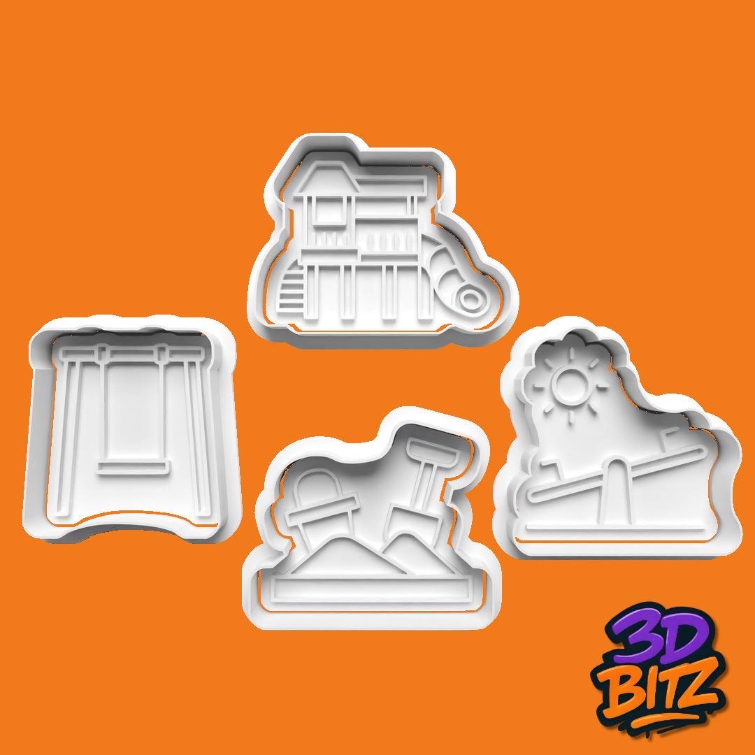Playground Cookie Cookie Cutter & Embosser Set