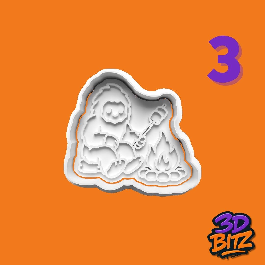Bigfoot Yeti Cookie Cookie Cutter & Embosser Set