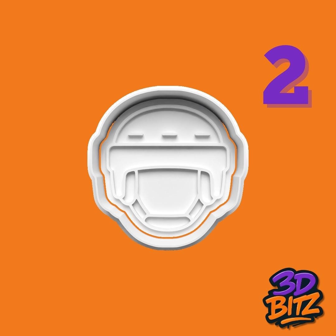 Ice Hockey Cookie Cookie Cutter & Embosser Set