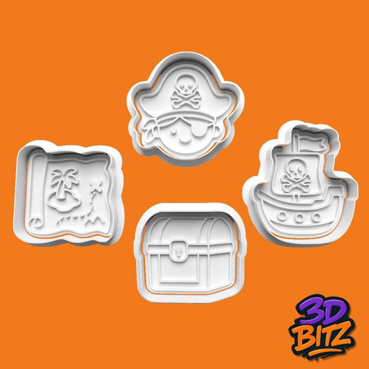 Pirate Cookie Cookie Cutter & Embosser Set